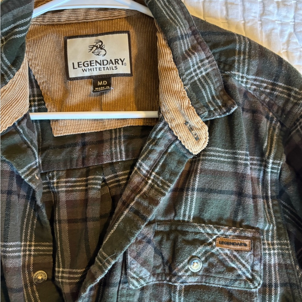 Legendary Whitetails Green and Brown Plaid Shirt